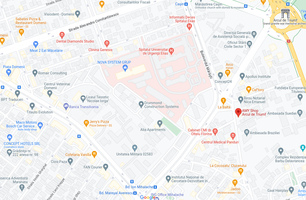 AMY Shop and Restaurant, Strada Clucerului 85, București